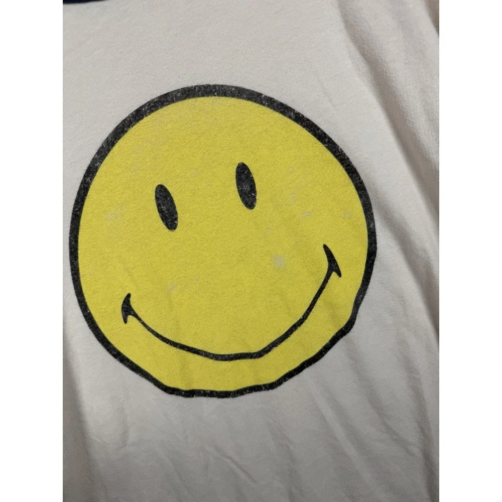 Daydreamer x Free People Smiley Collection Graphic Ringer Tee T-Shirt - Size M - Picture 3 of 8